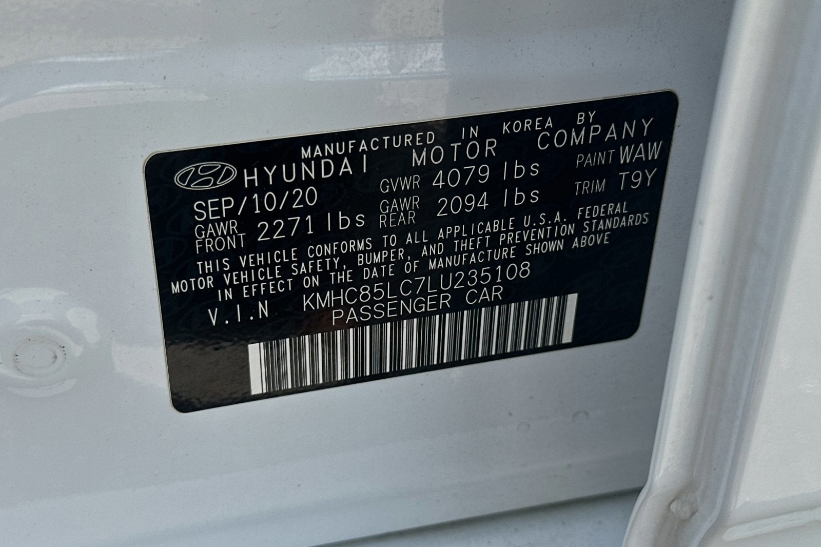 2020 Hyundai Ioniq Hybrid SEL Hatchback
